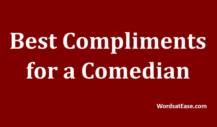 best compliments for a comedian