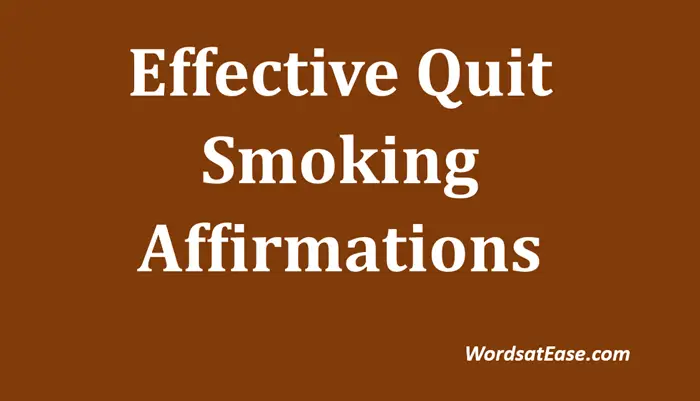 quit smoking affirmations