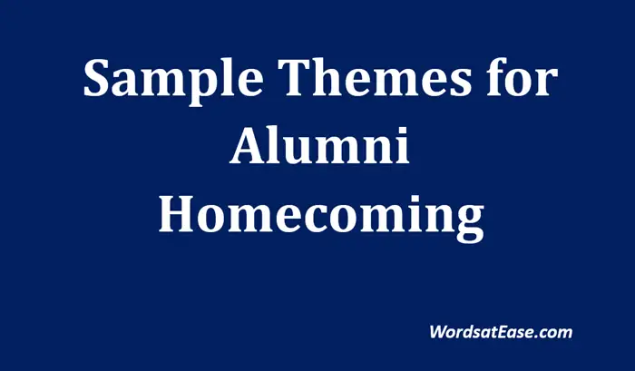 themes for alumni homecoming