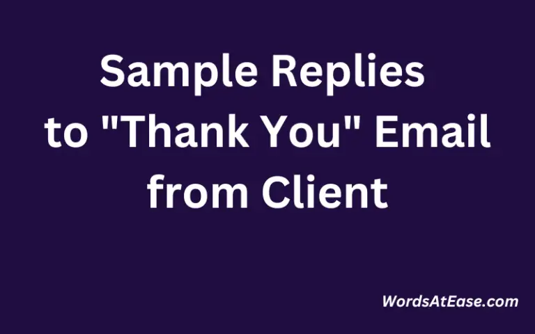 sample reply to thank you email from client