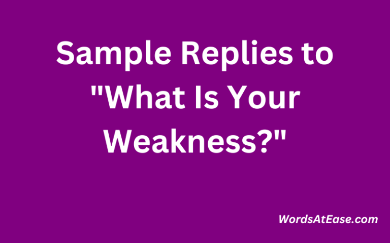 15 Sample Replies to 