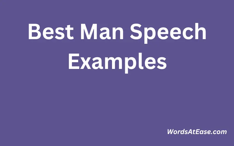 Best Man Speech Examples