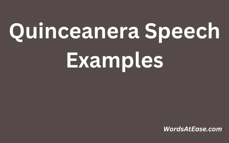 Quinceanera Speech Examples