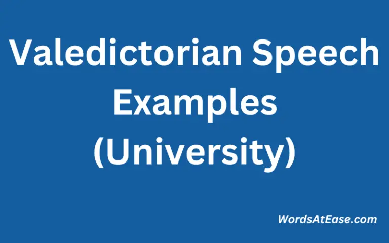 6 Valedictorian Speech Examples (University) - Words at Ease