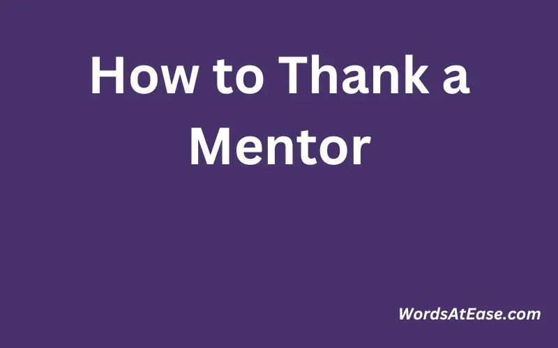 How to Thank a Mentor