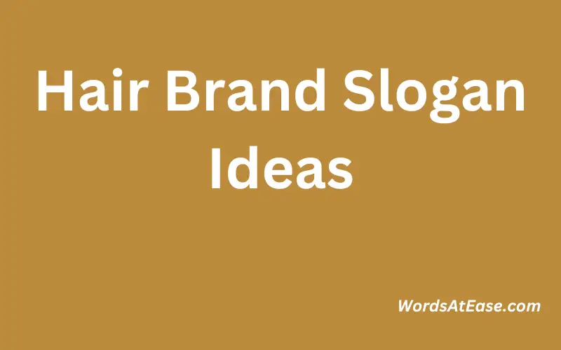 Hair Brand Slogan Ideas