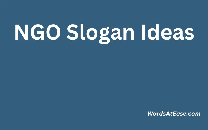 15 NGO Slogan Ideas: The Ultimate Guide - Words at Ease