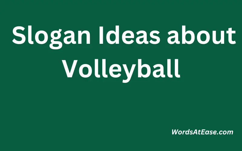 Slogan Ideas about Volleyball