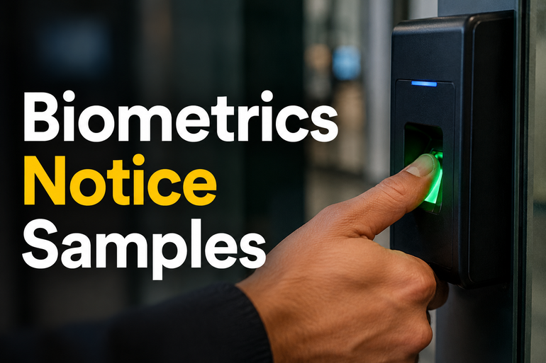 Biometrics Notice Samples