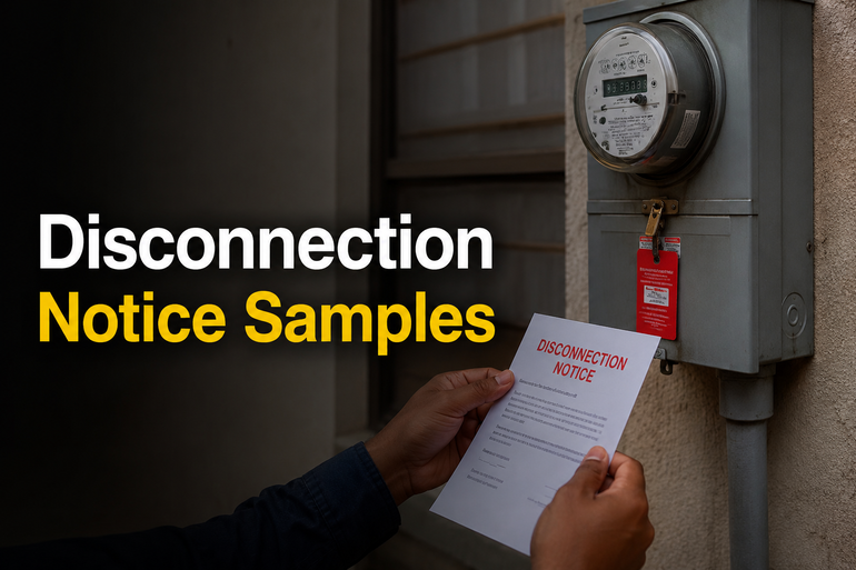 Disconnection Notice Samples