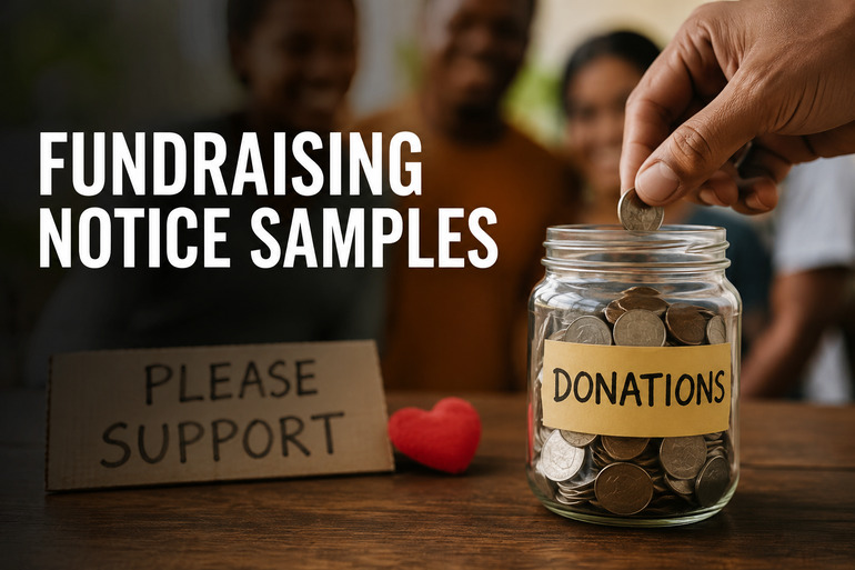 Fundraising Notice Samples